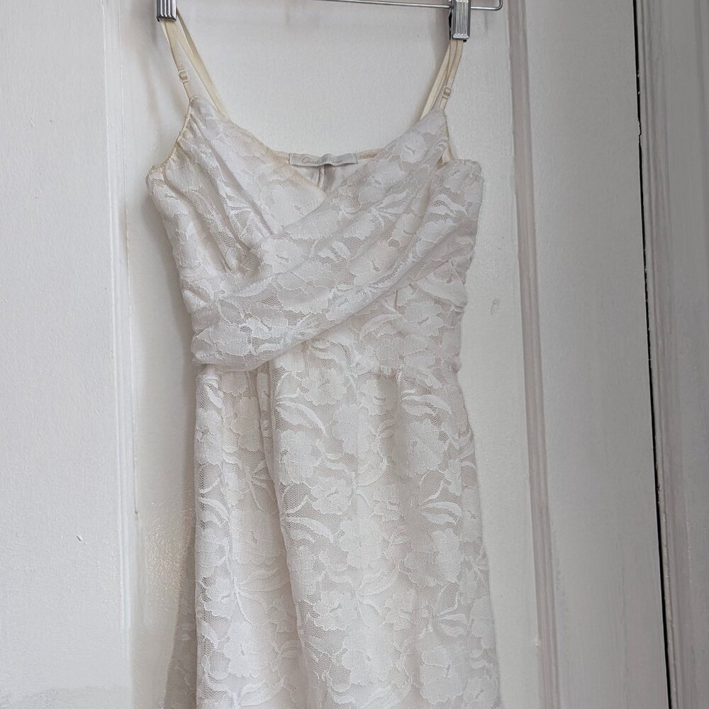 White Lace by Charlotte Russe Small Dress